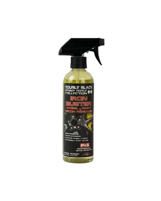 P&S Iron Buster — powerful iron and fallout remover for wheels and paint. Color-changing formula safely dissolves embedded contaminants. Available at Detailing Depot Canada.