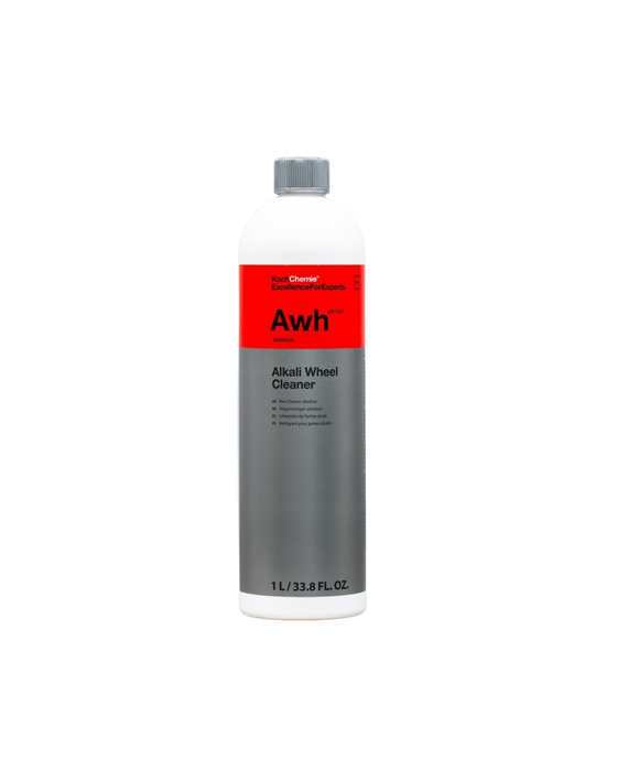 Koch Chemie AWH — high-performance alkaline wheel cleaner for tough brake dust and road grime. Ideal for steel and acid-resistant rims. Available at Detailing Depot Canada.