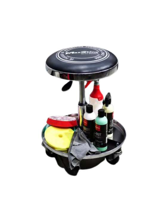 MAXSHINE PREMIUM DETAILING STOOL -WITH TOOL TRAY