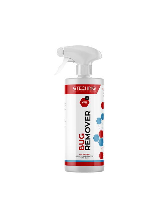Gtechniq W8 Bug Remover — pH-neutral pre-wash cleaner that safely dissolves bug splatter without affecting coatings or wax. Available at Detailing Depot Canada.
