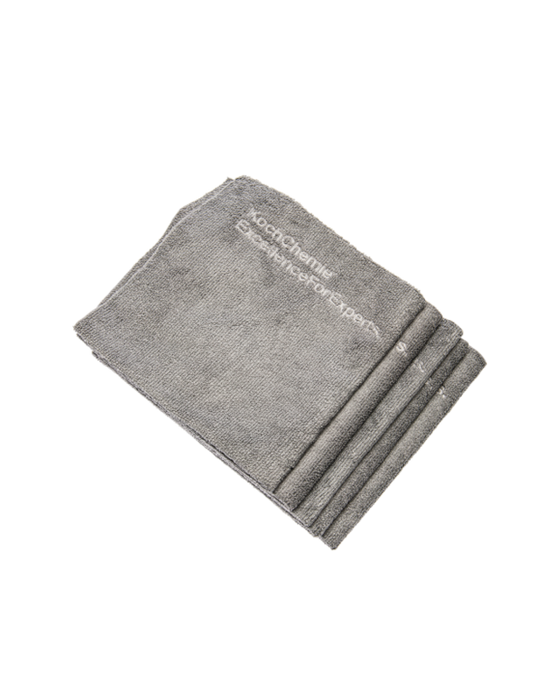 Koch Chemie Premium Gray Microfiber Towels (Pack of 5) — ultra-soft, lint-free, and durable. Ideal for polishing, buffing, and drying. Available now at Detailing Depot Canada.
