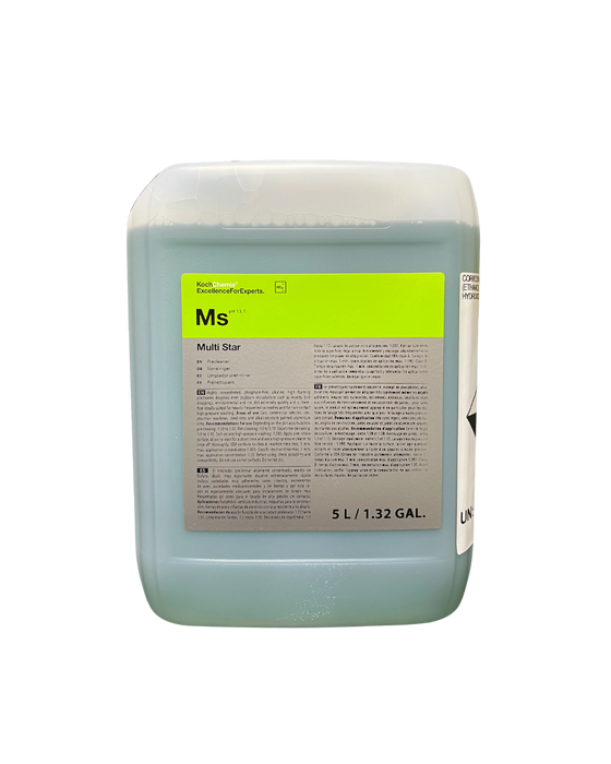 Koch Chemie MS Multi Star — 5L universal cleaner for interior and exterior use. Strong on grime, gentle on surfaces. Now available at Detailing Depot Canada.