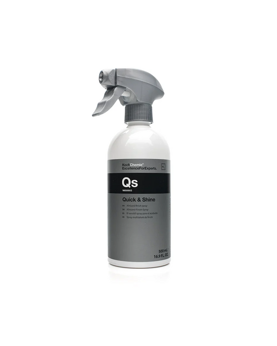 Koch Chemie Qs Quick & Shine — 500ml quick detailer and gloss booster for exterior surfaces. Available now at Detailing Depot Canada.