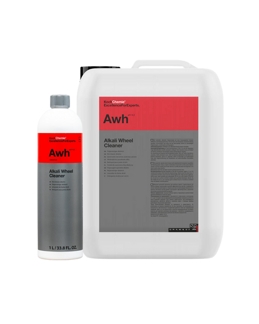 Koch Chemie AWH — high-performance alkaline wheel cleaner for tough brake dust and road grime. Ideal for steel and acid-resistant rims. Available at Detailing Depot Canada.