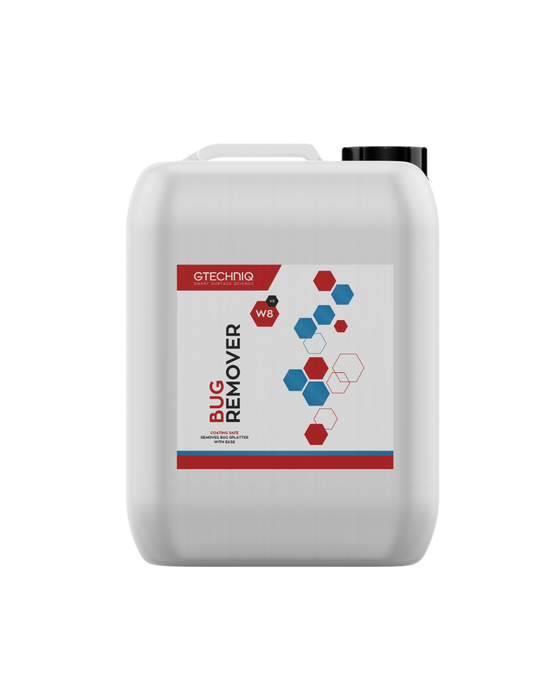 5L Gtechniq W8 Bug Remover — pH-neutral pre-wash cleaner that safely dissolves bug splatter without affecting coatings or wax. Available at Detailing Depot Canada.