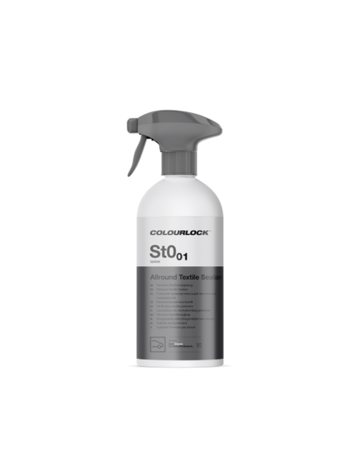 COLOURLOCK St001 Textile Sealer — protects fabric surfaces from dirt and liquids. Perfect for seats, carpets, and convertible tops. Now available at Detailing Depot Canada