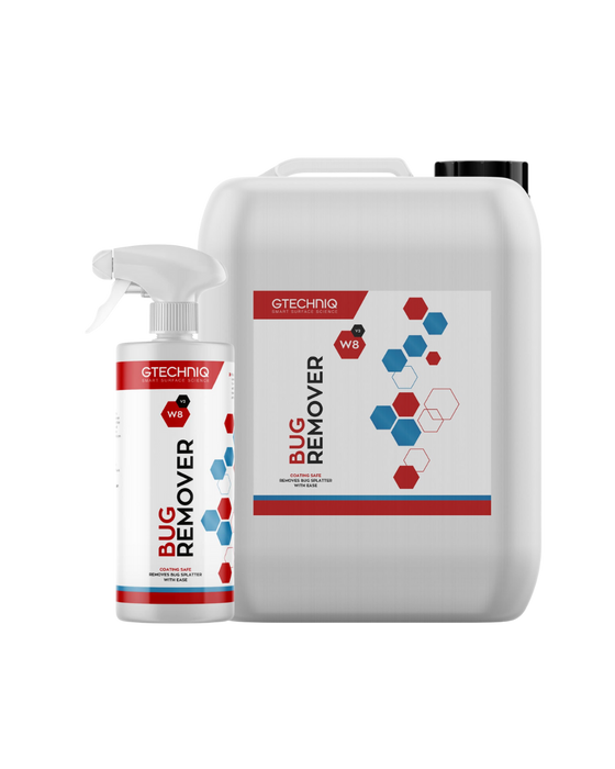 Gtechniq W8 Bug Remover — pH-neutral pre-wash cleaner that safely dissolves bug splatter without affecting coatings or wax. Available at Detailing Depot Canada.