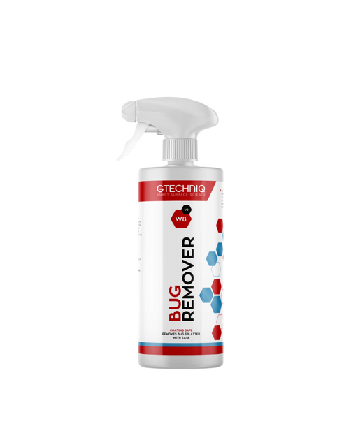 Gtechniq W8 Bug Remover — pH-neutral pre-wash cleaner that safely dissolves bug splatter without affecting coatings or wax. Available at Detailing Depot Canada.
