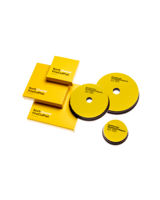 Koch Chemie Fine Cut Pads — precision polishing pads designed for medium defect removal and finishing. Ideal for dual-action and rotary polishers. Available now at Detailing Depot Canada.