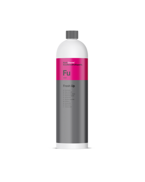 Koch Chemie Fu Fresh Up Odor Eliminator — 1L spray. Neutralizes unpleasant smells on fabrics and carpets with a fresh, clean scent. Available now at Detailing Depot Canada.