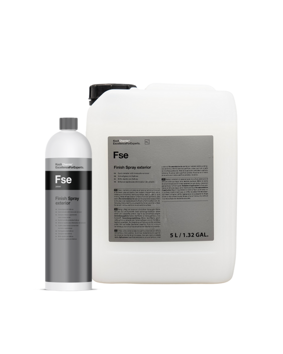 Koch Chemie FSE (Finish Spray Exterior) available in 1L and 5L — quick detailer with limescale remover, ideal for paint, glass, and plastic. Available now at Detailing Depot Canada.