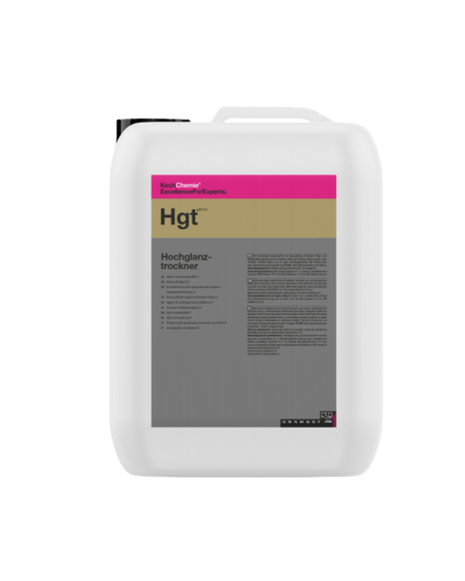 Koch Chemie HGT Hochglanztrockner 5L — high-gloss drying aid for fast water runoff and a spotless finish. Ideal for touchless drying. Now available at Detailing Depot Canada.