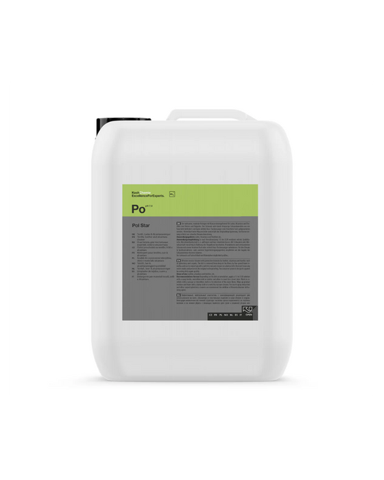 Koch Chemie Pol Star Po — 5L interior cleaner for leather, fabric, and Alcantara. Gentle yet powerful. Available at Detailing Depot Canada.