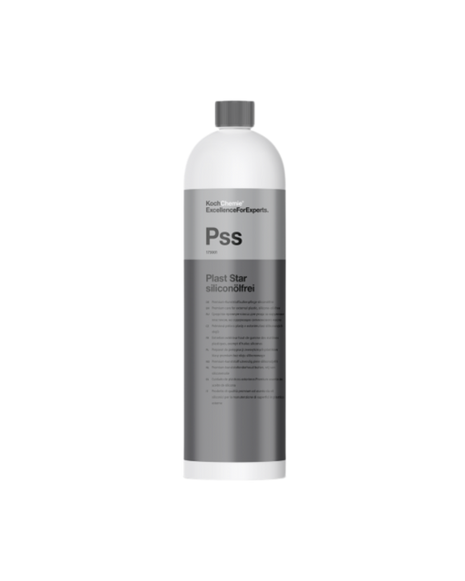 Koch Chemie Pss Plast Star — 1L silicone-free plastic conditioner for exterior trims and rubber parts. Available now at Detailing Depot Canada.