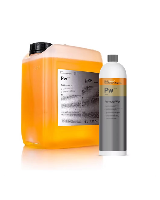 Koch Chemie Pw ProtectorWax — available in both 1L and 5L formats. Premium drying aid and gloss enhancer for long-lasting protection. Shop now at Detailing Depot Canada.