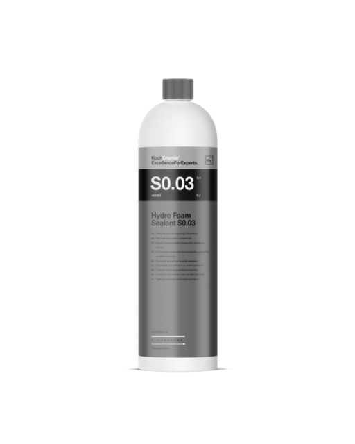 Koch Chemie S0.03 Hydro Foam Sealant — a powerful 2-in-1 sealant that cleans and protects in one step. Delivers a glossy, water-beading finish in minutes. Now at Detailing Depot.