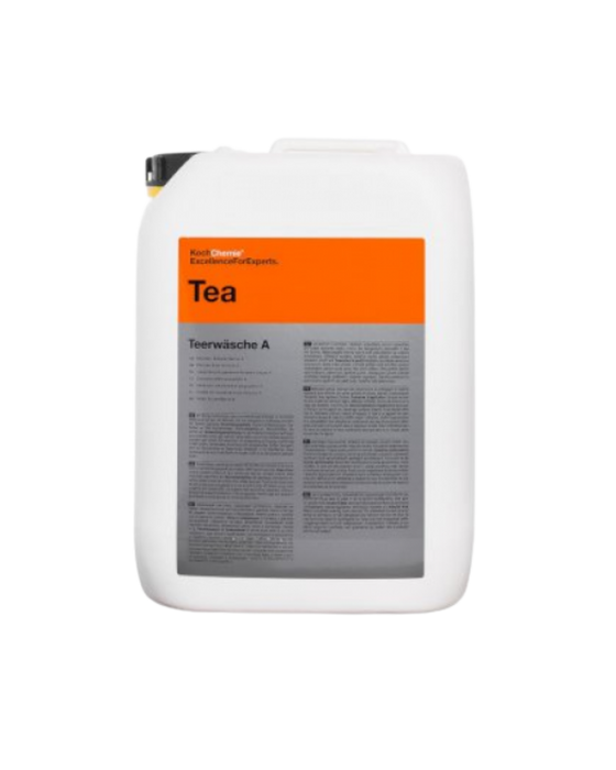 Koch Chemie Teerwäsche A (Tea) — heavy-duty tar and asphalt remover for exterior prewash. Professional-grade performance. Available at Detailing Depot Canada.