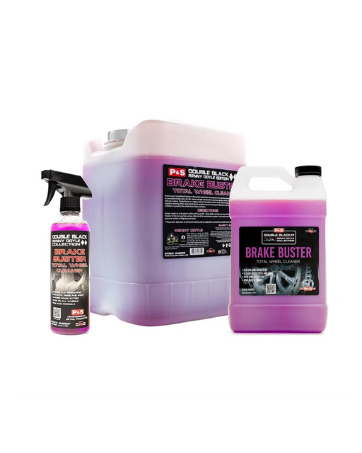 P&S Double Black Brake Buster — non-acidic wheel and tire cleaner that removes brake dust and road grime while protecting surfaces. Available now at Detailing Depot Canada.