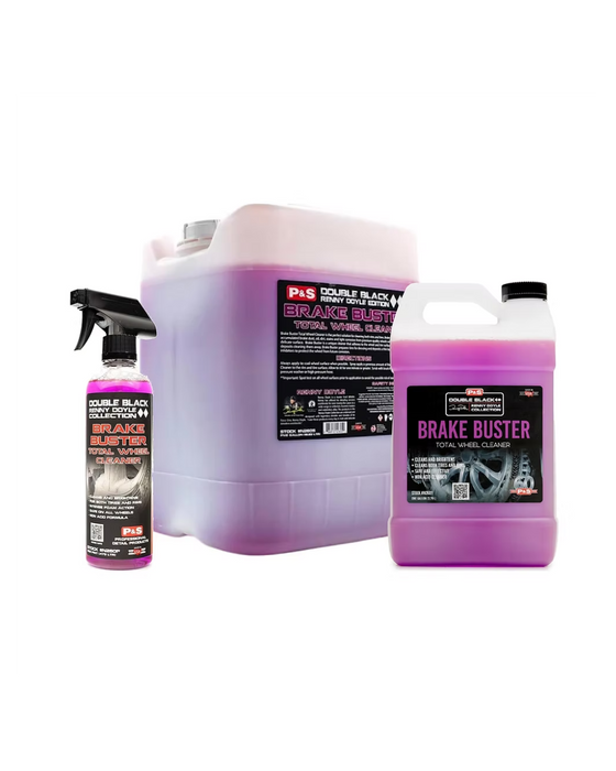 P&S Double Black Brake Buster — non-acidic wheel and tire cleaner that removes brake dust and road grime while protecting surfaces. Available now at Detailing Depot Canada.