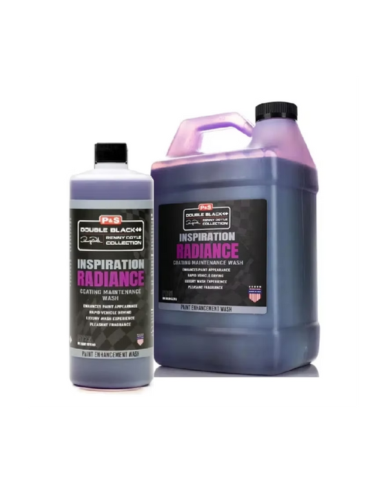 P&S Inspiration Radiance — luxury coating maintenance wash that enhances gloss, accelerates drying, and revitalizes ceramic protection. Available at Detailing Depot Canada.